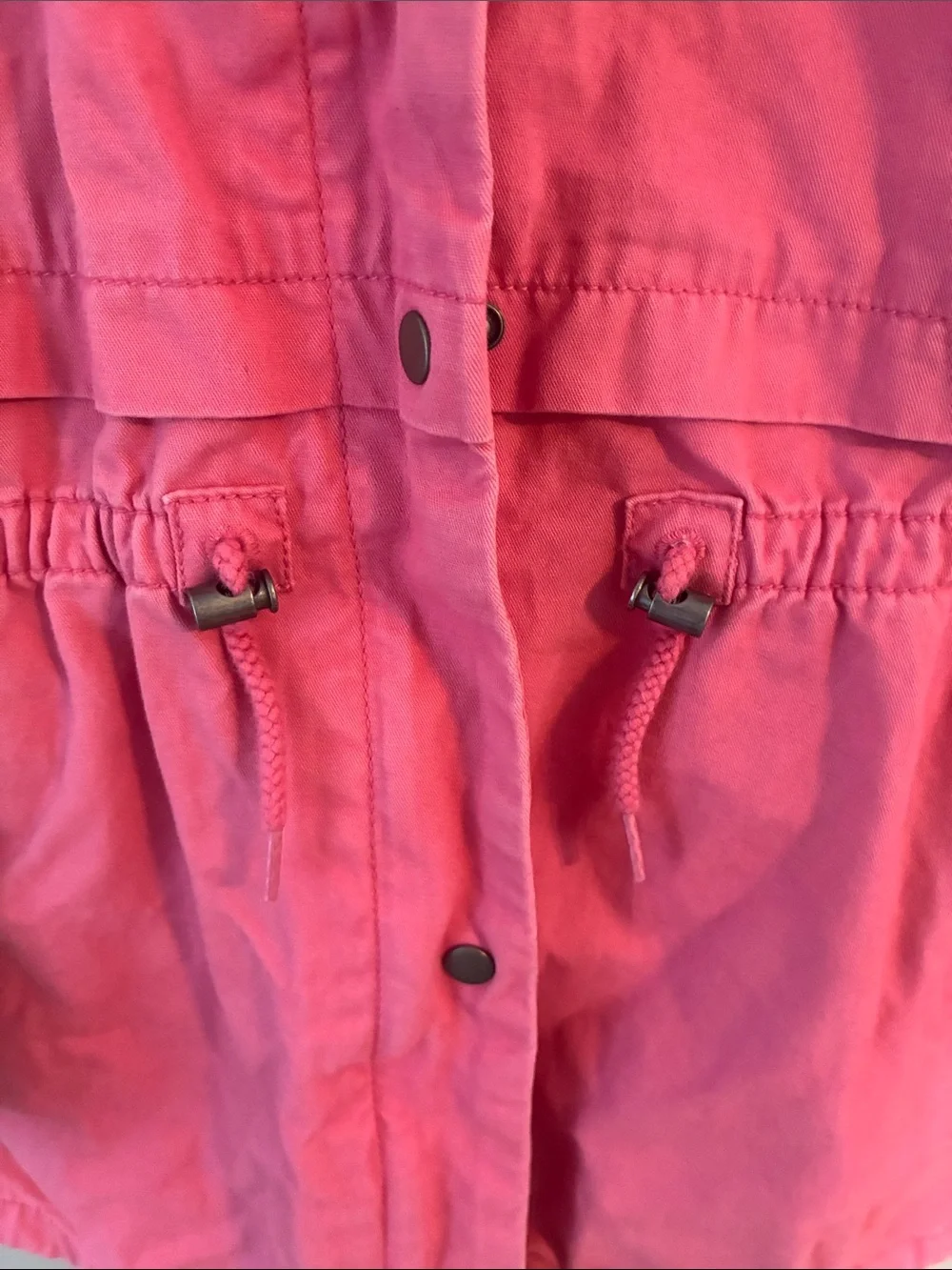 Girls cinch waist pink jacket